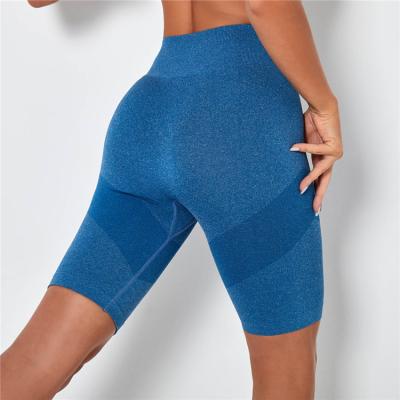 China Girls Gym Breathable Sexy Compression Pants Seamless Workout Training Shorts Women High Waisted Yoga Shorts for sale