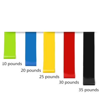 China 2021 High Stretch Exercise Loop Band Resistance Band SetsGym Fitness Custom Printed Logo Yoga Stretch Band for sale