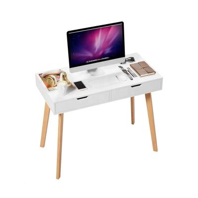 China EUROPEAN FujianHuayi white makeup dressing table for bedroom furniture study natural wood standing table for sale