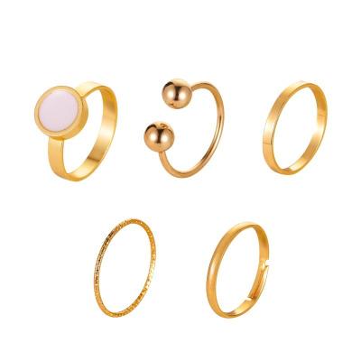 China The new set of Europe and America rings female star barb moon index finger ring alloy creative simple ring the retro for sale