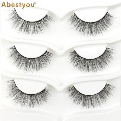 China Flew Abestyou to create your own brand siberian mink strip lashes private label 3d mink eyelashes for sale