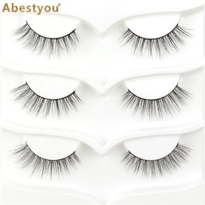 China Abestyou Vegan Fake Mink Eyelashes Wholesale 3D Cheap Thick Mink Eyelashes Cruelty Free Eyelash for sale