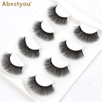 China 100% real hair hand made thick Abestyou own 3d silk eyelash private label mink silk eyelashes for sale