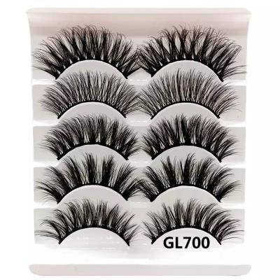 China Glow in the Dark Abestyou 5 Pairs 3d Lashes Custom Box Eyelashes 100% Real Custom 3D Mink Eyelashes for sale