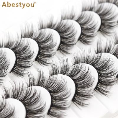 China Abestyou 100% Real Thick Hot Sale 3d False Eyelashes Mink Fur False Eyelashes False Eyelashes Handicraft for sale