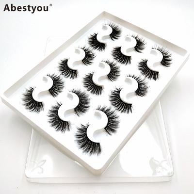 China Abestyou 9pairs Diy Natural Popular Permanent Eyelash Extensions Individual Tapered Wicks Eyelash Packaging Box Custom for sale