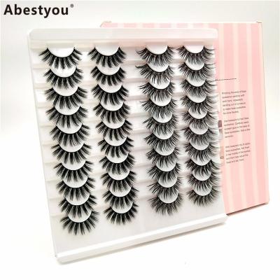 China Abestyou 20Pairs 25mm Thick False Mink Lashes Custom Eyelashes Different Lashes for sale