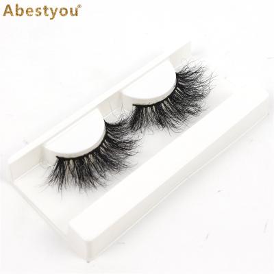 China Abestyou Thick 25mm Fluffy 8d Real Mink Eyelashes Winged 8d Mink Eyelashes Dramatic Long 8d Mink Eyelashes for sale