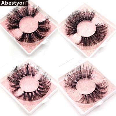 China Abestyou Thick Lashes Sellers Silver Mink Eyelash Long 8d 25mm Eyelash Bulk Pink Boxes for sale