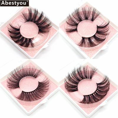 China Abestyou 1pair different good quality mink silk eyelash winged wicks for sale