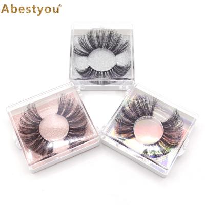 China Free Sample Mink Eyelash 100% Abestyou Mink Eyelash Real Thick Seller Eyelash With Custom Packing Box for sale