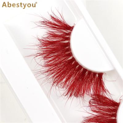 China Abestyou New Design Wholesale Price Mink Eyelashes Private Label Color Colored Eyelashes for sale