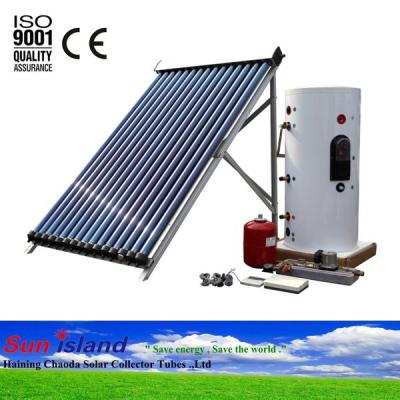 China Loop Slot Heat Pipe Solar Thermal Passive Narrow Solar Water Heater for sale