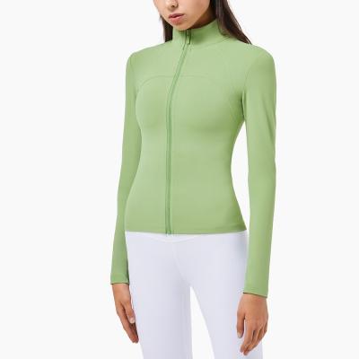 China 2021 New Arrival Breathable Slimming Skinny Zipper Up Yoga Tops Jacket Women for sale