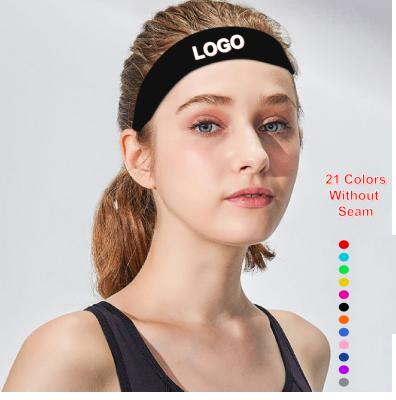 China Fabric Wholesale Seamless Custom Yoga Headbands Wide Sided Sweat Sweatband Overwhelmed Fitness Yoga Sweatband for sale