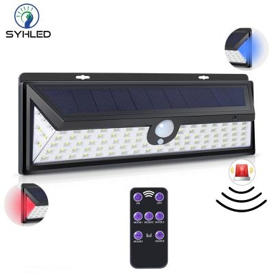 China solar powered warning alarm led wall night light SYH-SL-92LED-Alarm for sale