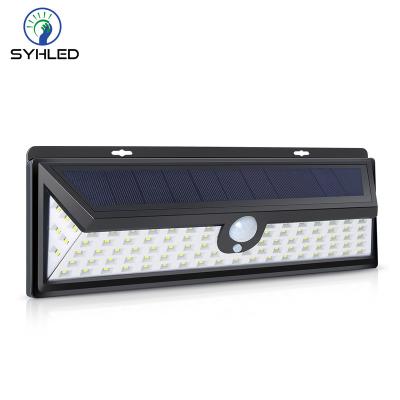 China Outdoor Waterproof Garden Security Solar Power Yard LED Light Lamp 92 LED PIR Motion Sensor Rechargeable Emergency for sale