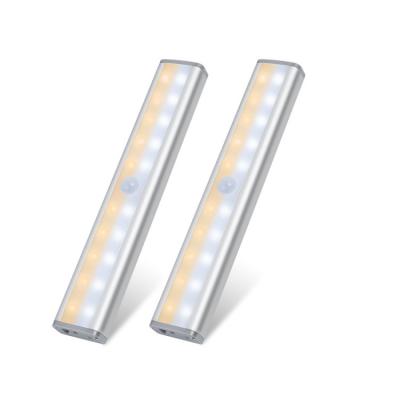 China Modern Built-in Battery Rechargeable USB PIR Motion Sensor Magnetic Operated Cabinet Lights Under Cabinet Led Light For Kitchen for sale