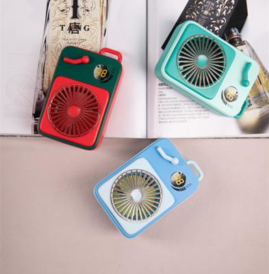 China Portable Outdoor Most Popular Mini Small Desktop Rechargeable USB Fan Electric Fan Power Bank Mini Tabletop for sale