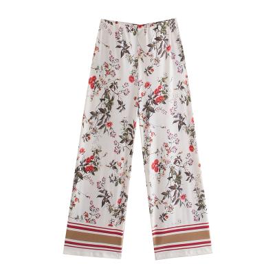 China Viable new fashion K547 new 2021 painting European chic casual women's clothing wholesale 11 pants pants for sale