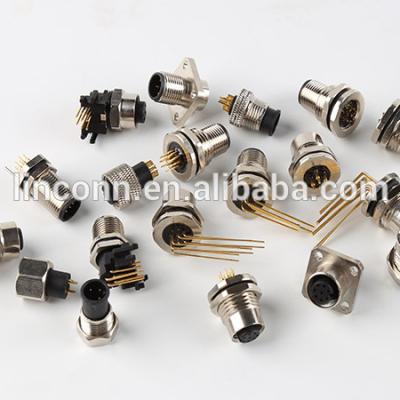 China M12 Auto Connector IP67 IP68 Waterproof Circular 2 3 4 5 8 12 17 Pin Pole Female Male Cable Connector for sale