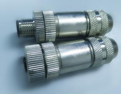 China M12 connector, plastic 4pin 5pin m12 automotive D-code male female connector for sale