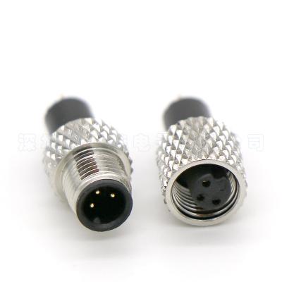 China Custom Manufacturer 3pin 4pin cable assembly with waterproof 3pin 4pin M5 male female connector for sale