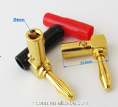 China Right Angle PCB 4mm 3mm 2mm Gold / Nickel Plated Banana Socket China Supplier for sale