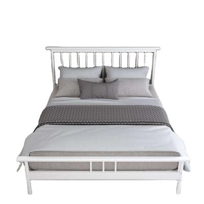 China Simple storage size white metal bed frame (single bed) for sale