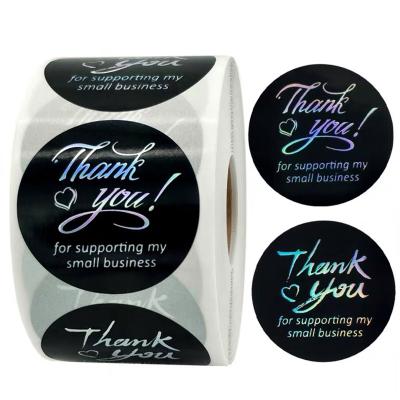 China Waterproof Adhesive Shipping Label Logo Round Stickers Custom Made to Order Thank you for supporting my small business sticker for sale