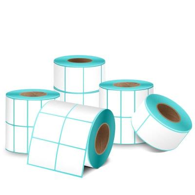 China Customization Waterproof Blank Backing Logo Sticker Label Roll Thermal Paper for sale