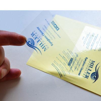 China Custom Size Logo Printing Transparent Clear Brand Waterproof Waterproof Vinyl Paper Plastic Packaging Private Label Sticker Roll for sale