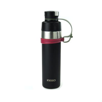 China Viable Custom Logo Stainless Steel Wide Mouth Gym Water Bottle Vacuum Insulated Thermal Flask With Handle for sale