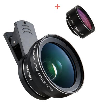 China Universal Professional HD Photo Camera Lens Kit For All Mobile Phones With Super Wide Angle Lens for sale