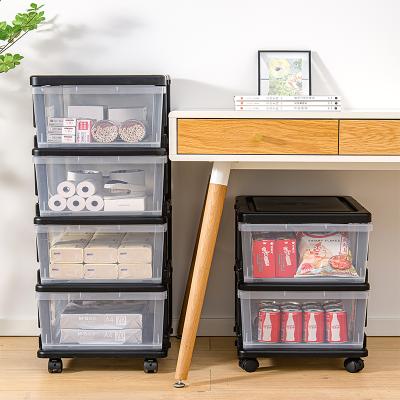 China Sustainable Plastic Drawer Stackable Clothing Organizer Home Storage Drawer With Wheels Smart Drawer Chest for sale