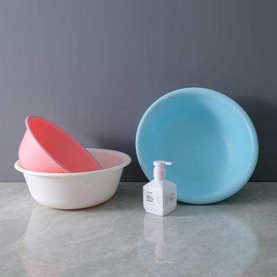 China Sustainable small size muti-purpose plastic wash basin for washingroom high quality plastic round wash basin for sale