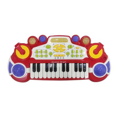 China Educational 24 keys electronic organ keyboard piano musical toy with light for kid for sale