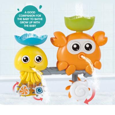 China Waterwheel/Wheel Type Dabbling Toy High quality bathroom plastid crab shower waterwheel sprinkler bath toys for sale