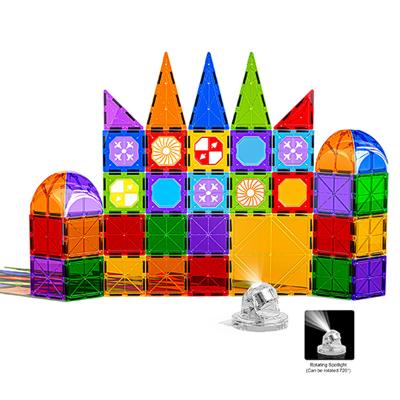 China Plastic Guyi OEM & ODM colorful 3D puzzle building block sets magnetic building blocks tiles for sale