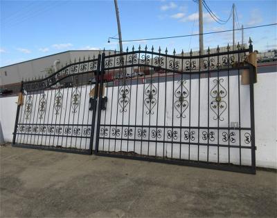 China Simple Design Gates Wrought Iron Base Track Factory Price High Quality Easily Compiled High Quality Design for sale