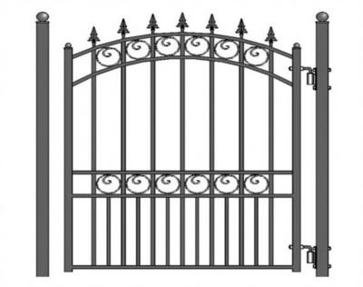 China Luxury Custom Villa Security Entry Driveway Gates Wrought Iron Base Track Sliding Easily Compiled Design for sale