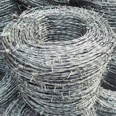 China Hot Dipped Galvanized Barbed Wire Easily Assembled From Factory Barb Wire Fencing Coil Roll Barbed Iron Wirelow Prices for sale