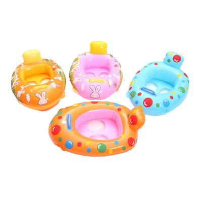 China New Design Outdoor Activities Water Toys Inflatable Baby Swim Float Boat Seat With Steering for sale