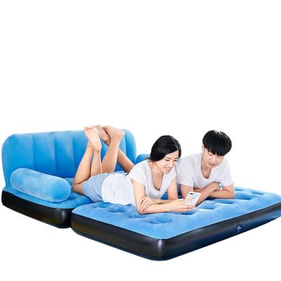 China Home Furniture PVC Assembling Outdoor Double Sofa Five In One Fold Air Lounger Inflatable Sofa Bed for sale