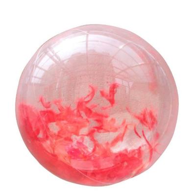 China Toy Beautiful New Design Inflatable PVC 3D Beach Ball With Glitter for sale