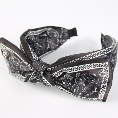 China South Korean Houndstooth Style Hair Accessories Black And White Hair Circle Women Hairstyle for sale