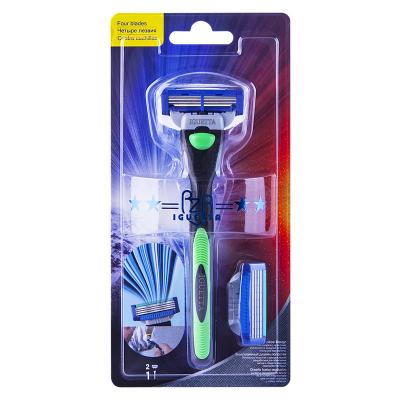 China 4 Blades 4 Blades NO Disposable Men Shaving Razor Germany Blade Men Swivel Head Razor Blade Lubricate Strip Razor Stick GF-0236 for sale