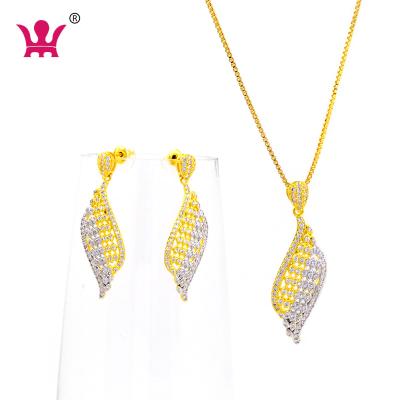 China FASHIONABLE Artificial Cheap Price Guangzhou Indian Bridal Jewelry 18K Gold Plated Jewelry Sets for sale