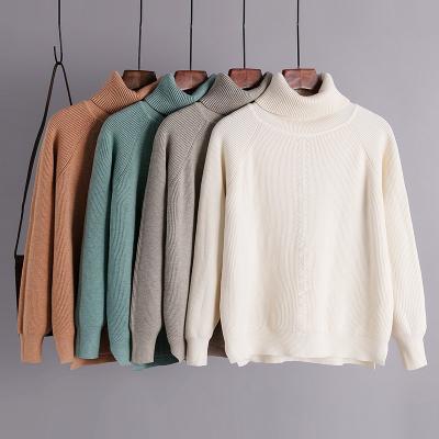 China Anti-wrinkle winter factory women turtle neck knitted pullover sweater women turtle neck knitting clothing for sale