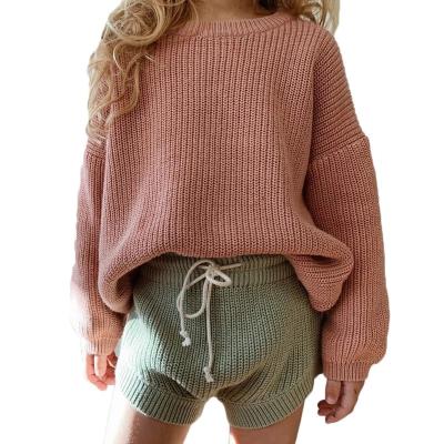 China Baby Anti-Shrink Custom Design Clothing Kids Autumn Spring Hand Made Kids Knit Toddler Knitted Sweater Sweater Girls Sweaters for sale